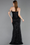 Long Black Scaly Evening Dress ABU6242