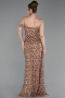 Long Copper Scaly Evening Dress ABU6224