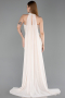 Long Beige Beaded Evening Dress ABU6236