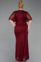 Burgundy Long Plus Size Evening Gown ABU4542