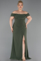 Long Olive Drab Plus Size Prom Dress ABU6246