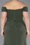 Long Olive Drab Plus Size Prom Dress ABU6246