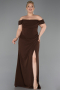 Long Brown Plus Size Prom Dress ABU6246