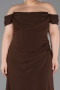 Long Brown Plus Size Prom Dress ABU6246