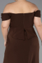 Long Brown Plus Size Prom Dress ABU6246