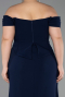 Long Navy Blue Plus Size Prom Dress ABU6246