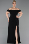 Long Black Plus Size Prom Dress ABU6246