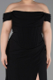 Long Black Plus Size Prom Dress ABU6246