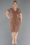 Midi Gold Plus Size Cocktail Dress ABK2641