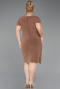 Midi Gold Plus Size Cocktail Dress ABK2641