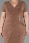 Midi Gold Plus Size Cocktail Dress ABK2641