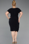 Midi Navy Blue Plus Size Cocktail Dress ABK2641