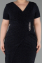 Midi Navy Blue Plus Size Cocktail Dress ABK2641