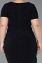 Midi Navy Blue Plus Size Cocktail Dress ABK2641