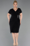 Midi Black Plus Size Cocktail Dress ABK2641