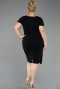 Midi Black Plus Size Cocktail Dress ABK2641