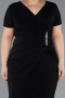 Midi Black Plus Size Cocktail Dress ABK2641