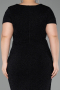 Midi Black Plus Size Cocktail Dress ABK2641