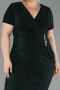 Midi Emerald Green Plus Size Cocktail Dress ABK2641