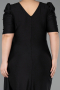 Midi Black Plus Size Evening Dress ABK2643