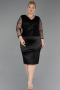 Midi Black Plus Size Cocktail Dress ABK2644