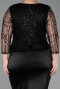 Midi Black Plus Size Cocktail Dress ABK2644