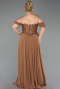 Long Copper Chiffon Plus Size Evening Dress ABU6260