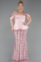 Long Powder Color Scaly Plus Size Evening Dress ABU6262