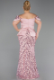 Long Powder Color Scaly Plus Size Evening Dress ABU6262