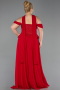 Long Red Chiffon Large Size Dress ABU6247