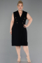 Midi Black Plus Size Cocktail Dress ABK2647