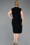 Midi Black Plus Size Cocktail Dress ABK2647