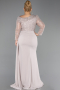Long Beige Formal Plus Size Dress ABU6213