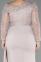 Long Beige Formal Plus Size Dress ABU6213