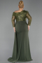 Long Olive Drab Formal Plus Size Dress ABU6213