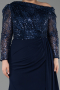 Long Navy Blue Formal Plus Size Dress ABU6213