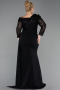 Long Black Formal Plus Size Dress ABU6213