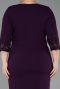 Midi Dark Purple Plus Size Cocktail Dress ABK2648