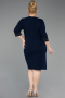 Midi Navy Blue Plus Size Cocktail Dress ABK2648