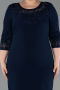 Midi Navy Blue Plus Size Cocktail Dress ABK2648