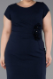 Midi Navy Blue Plus Size Cocktail Dress ABK2649