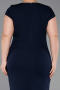 Midi Navy Blue Plus Size Cocktail Dress ABK2649
