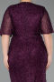 Purple Long Plus Size Evening Gown ABU4542