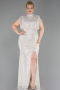 Mink Long Scaly Plus Size Evening Dress ABU3115