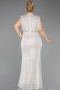 Mink Long Scaly Plus Size Evening Dress ABU3115