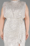 Mink Long Scaly Plus Size Evening Dress ABU3115