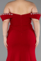 Long Red Plus Size Evening Gown ABU6199