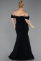 Long Black Plus Size Evening Gown ABU6199