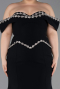 Long Black Plus Size Evening Gown ABU6199