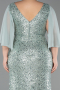 Long Mint Beaded Plus Size Evening Dress ABU6261